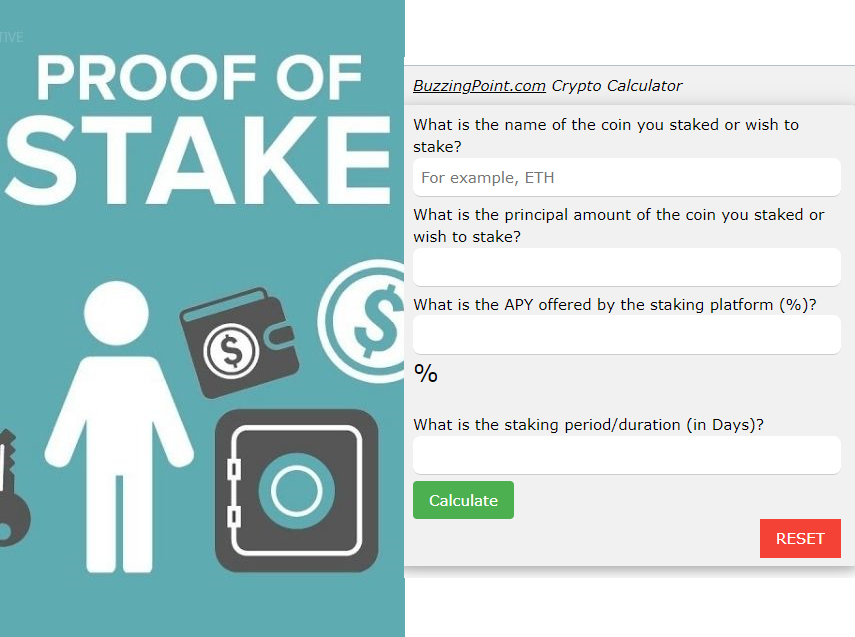 staking rewards calculator app by buzzing point