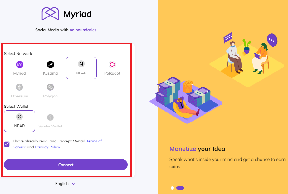 How to sign up and setup myriad social account