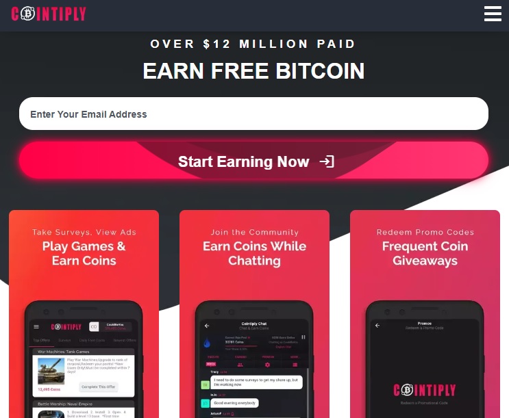 cointiply.com: earn bitcoin and other coins by watching videos, playing games, filling surveys online